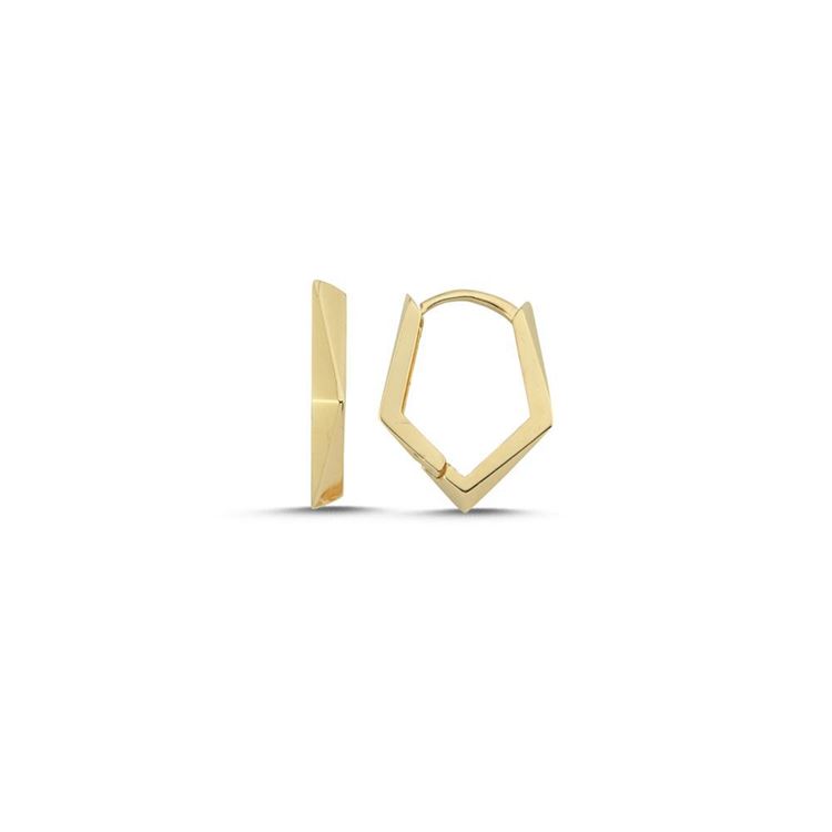 Üçgen Düz Tasarım Küpe