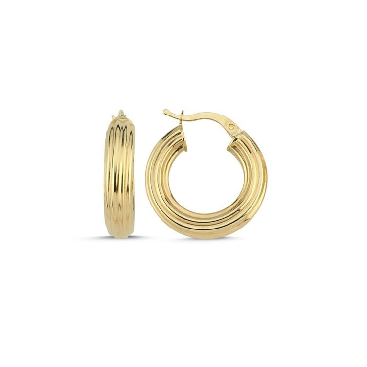 Yuvarlak Çizgi Tasarım Halka Küpe