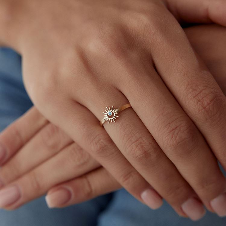 Güneş Firuze Taşlı Yüzük