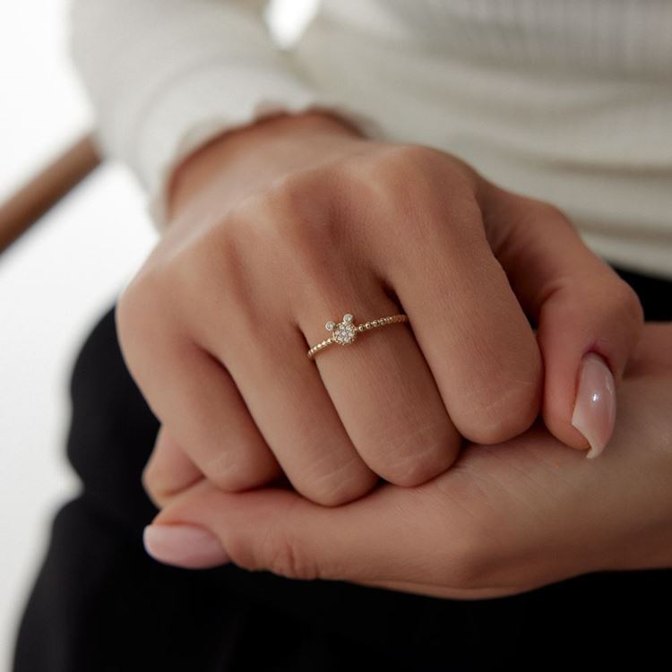 Ayıcık Kafa Taşlı Yüzük