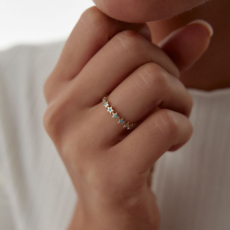 Yıldız Firuze Taşlı Yüzük