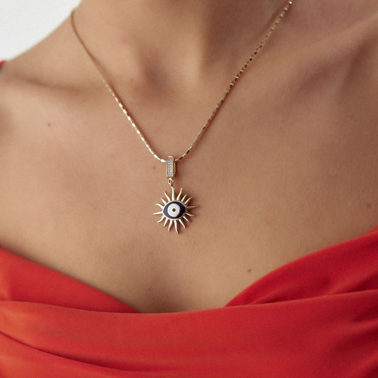 Göz Mineli Göz Charm Kolye Ucu