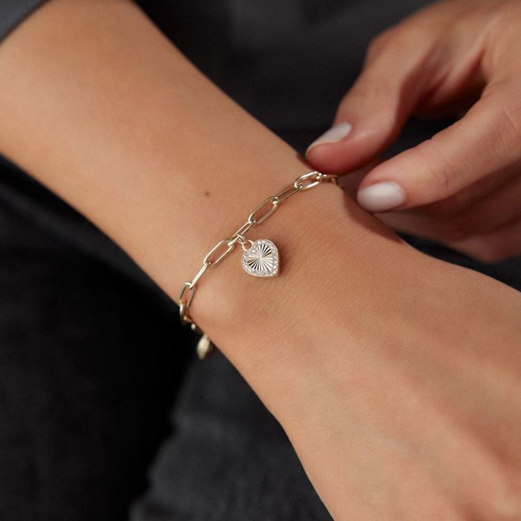 Taşlı Kalpli Bileklik