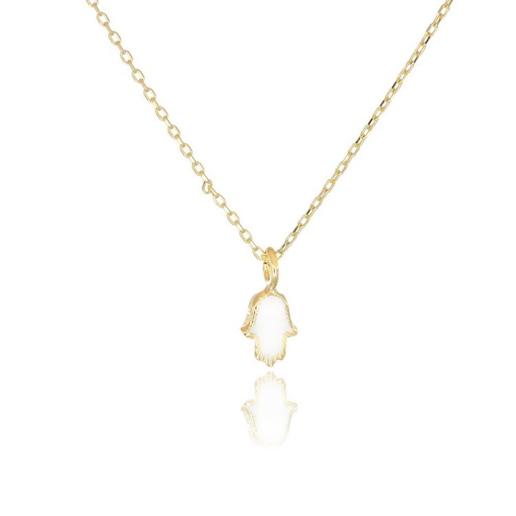 Fatma Eli Beyaz Mineli Kolye