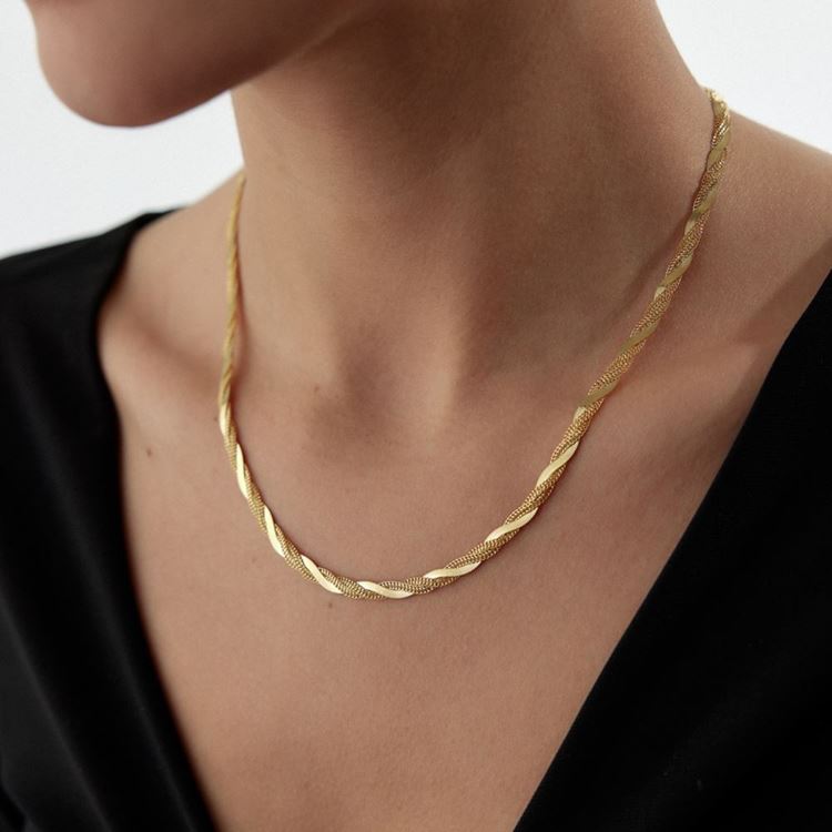 İtalyan Balıksırtı Kalemli Kolye 42 Cm