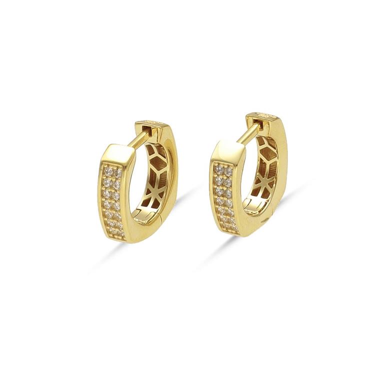 Altın Taşlı Küpe