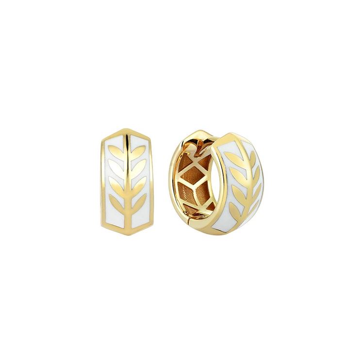 Olivia Beyaz Mineli Küpe