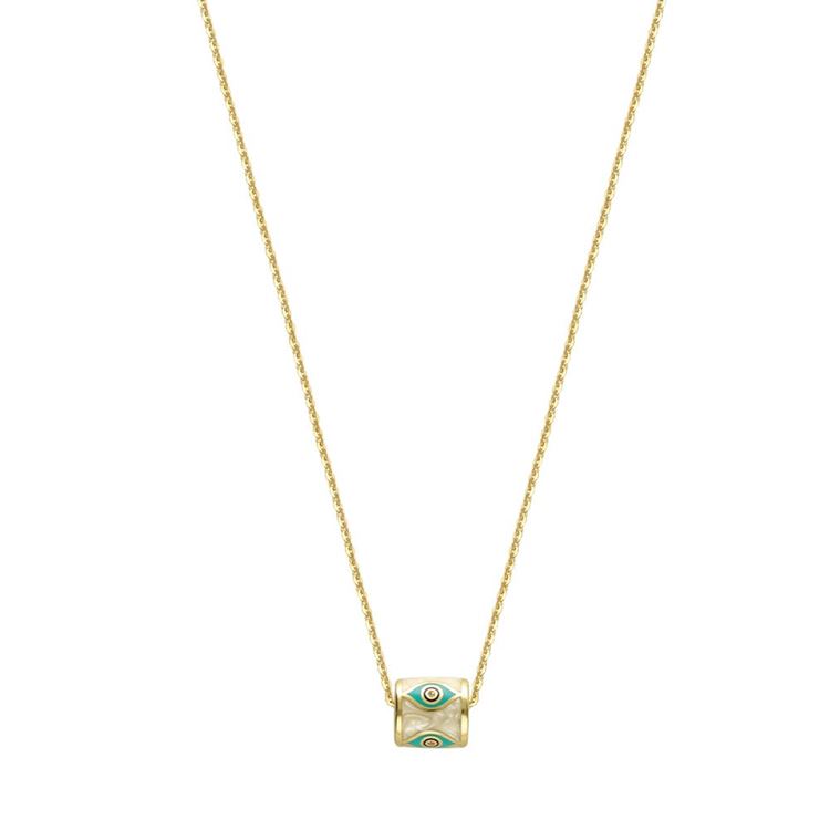 Fortuna Sarı Altın Sedef Mineli Kolye