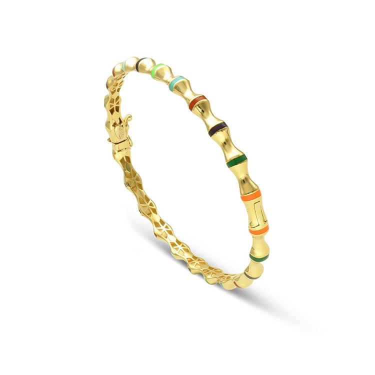 Minima Altın Renkli Mineli Minima Kelepçe Bilezik