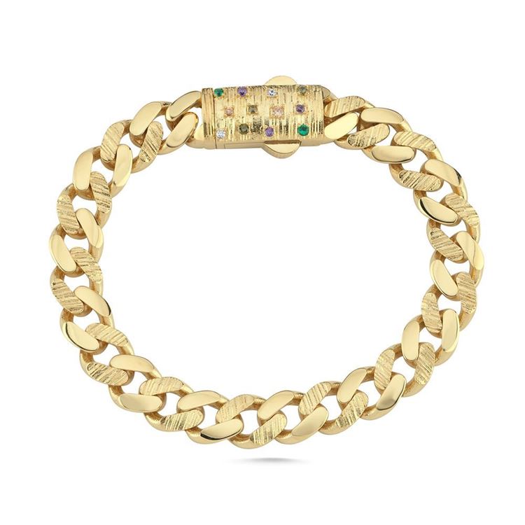 Gökkuşağı Renkli Taşlı Modern Gurmet Bileklik