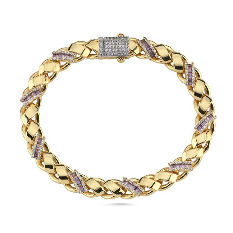 Mor Taşlı Modern Gurmet Bileklik