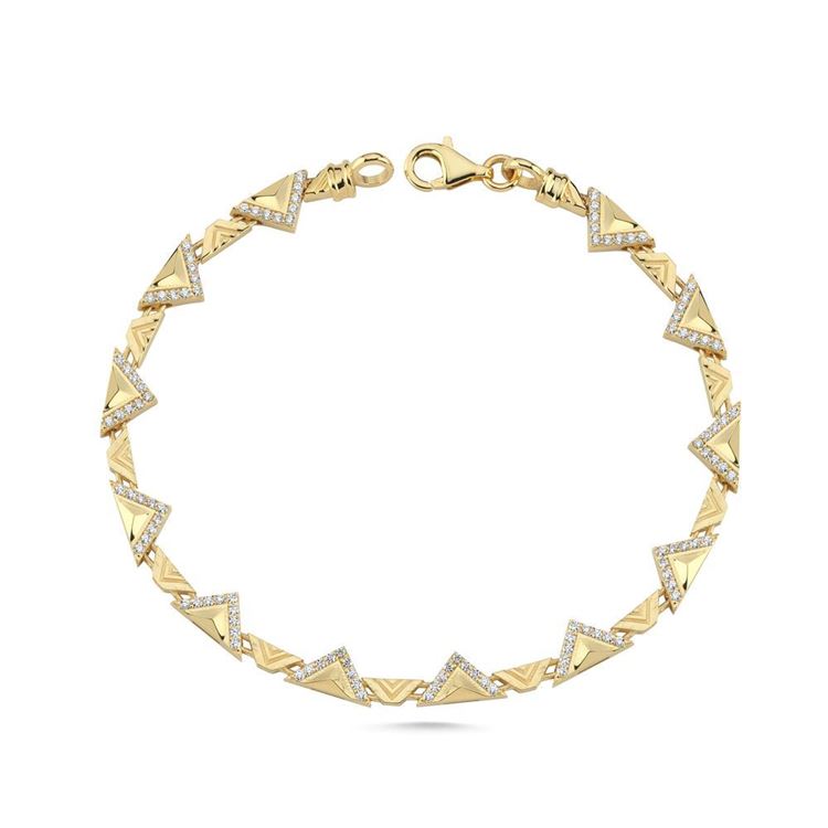 Üçgen Prizma Tasarım Taşlı Bileklik