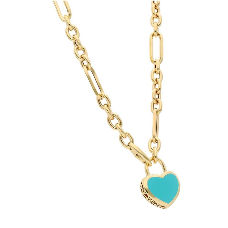 Açılır-Kapanır Kalp Mine Kilitli Dilek Kolyesi