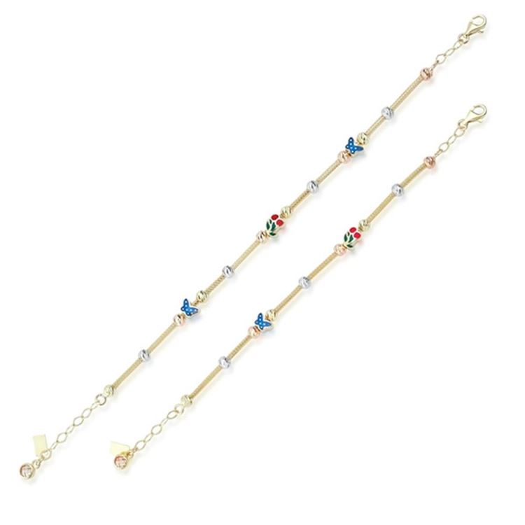 Anne Çocuk Mineli İkili Set Altın Bileklik