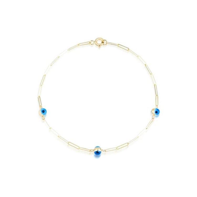 Göz Boncuklu 14 Ayar Altın Bileklik