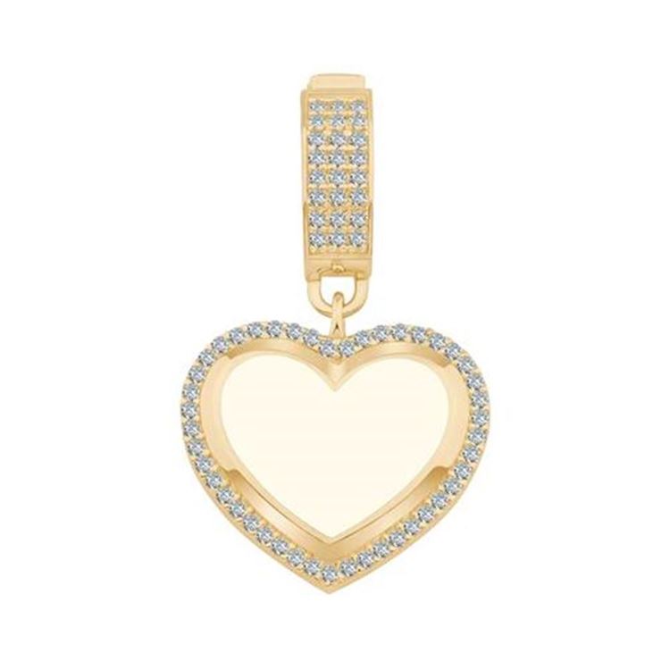 Kalp Altın Kolye Ucu Charm