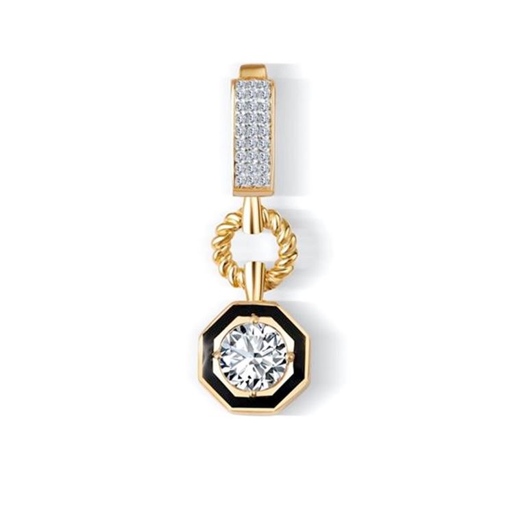 Siyah Mineli Tektaş Charm