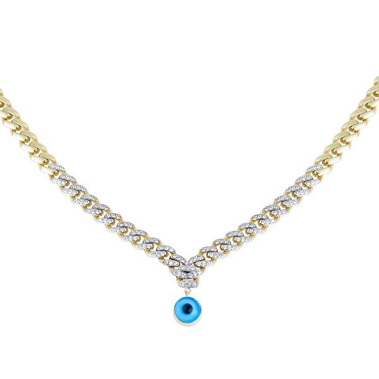 Altın Taşlı Göz Bebeğim Kolye