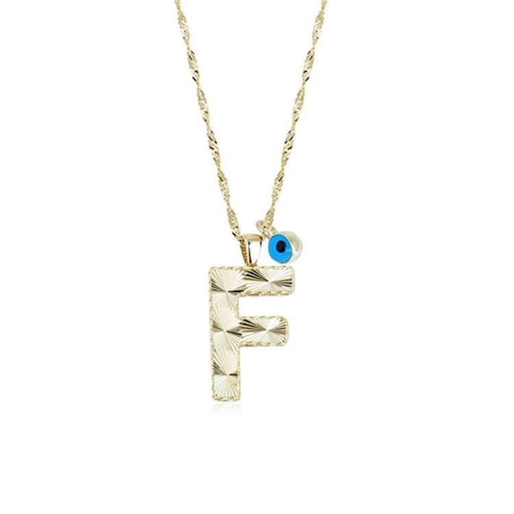 Altın F Harf Kolye