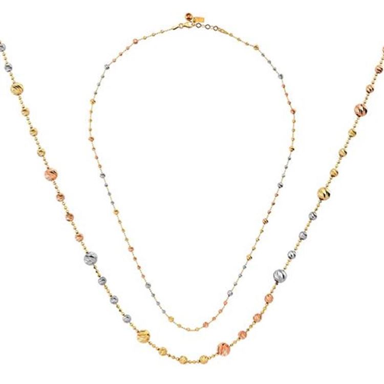 Top Top Renkli Altın Kolye