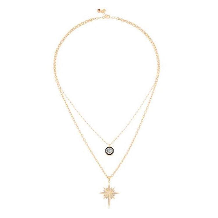 Çift Zincir Kuzey Yıldızı Kolye
