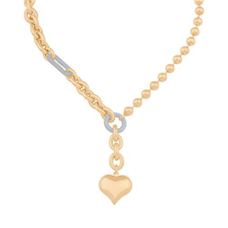 Asimetrik Zincir Kalp Kolye