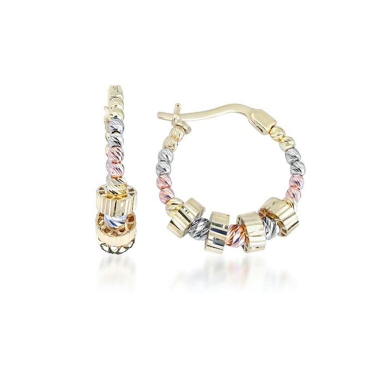 Kalemli Top Top Halka Küpe