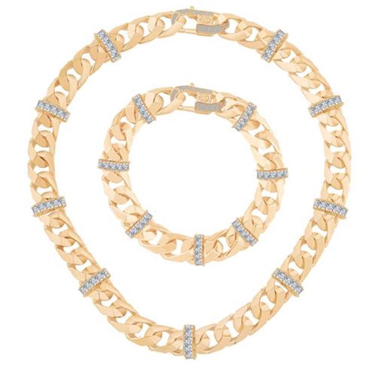 Taşlı Zincir Altın Bileklik