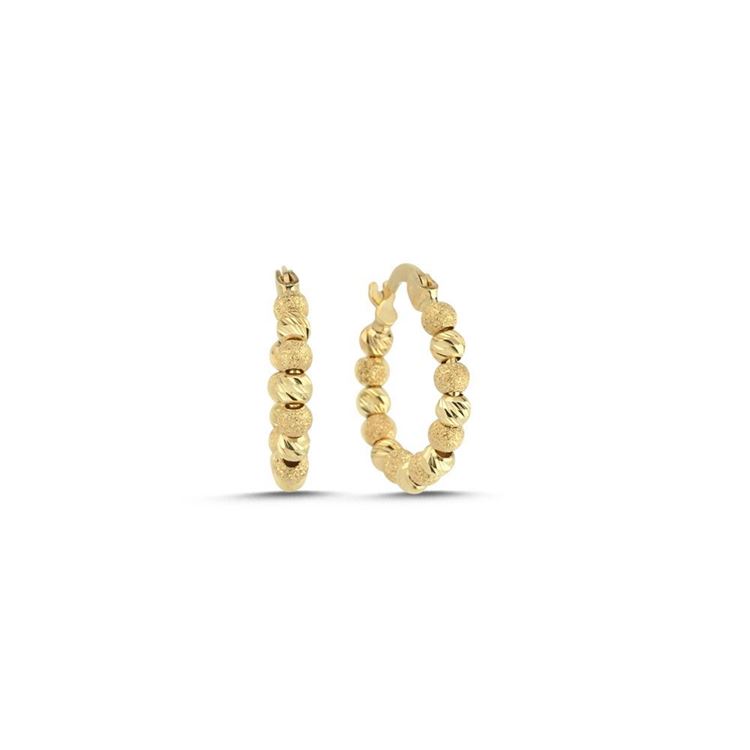 Dorika Tasarım Kalemli Halka Küpe