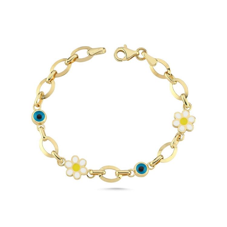 Nazar Boncuklu Papatyalı Bileklik