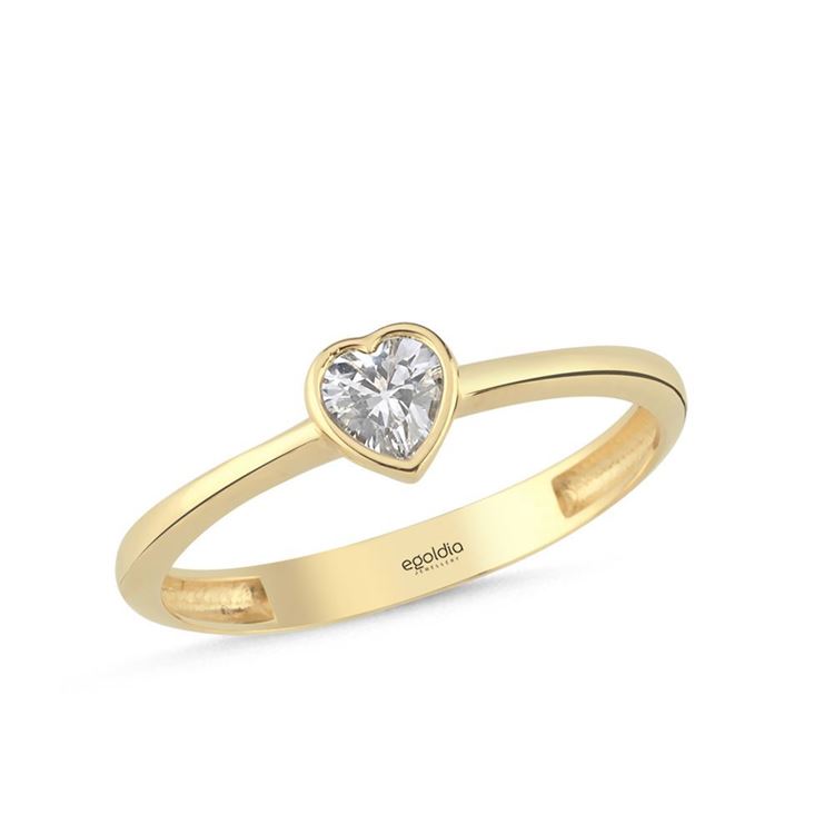 Kalp Taşlı Yüzük