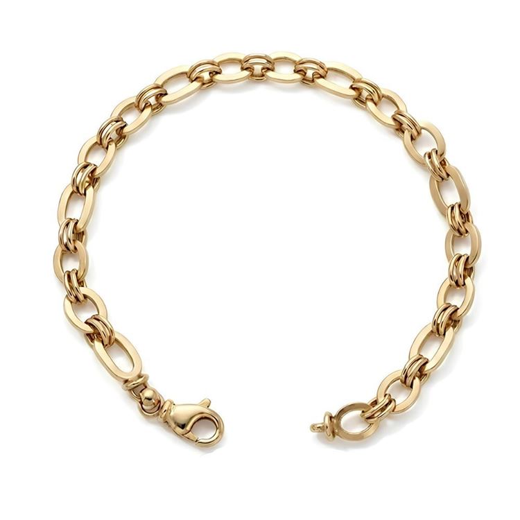 Ataç Oval Tasarım Altın Bileklik