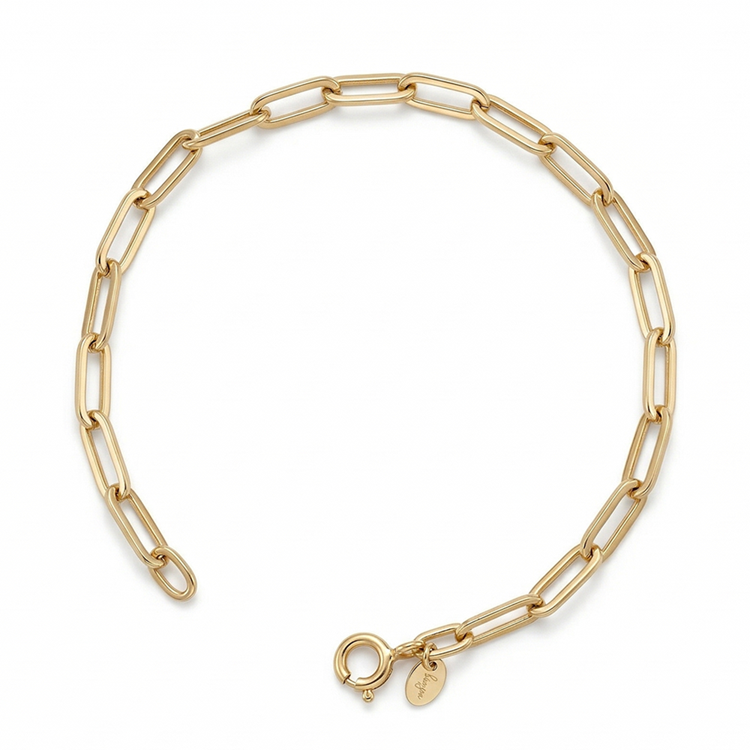 Ataç Oval Tasarım Altın Bileklik