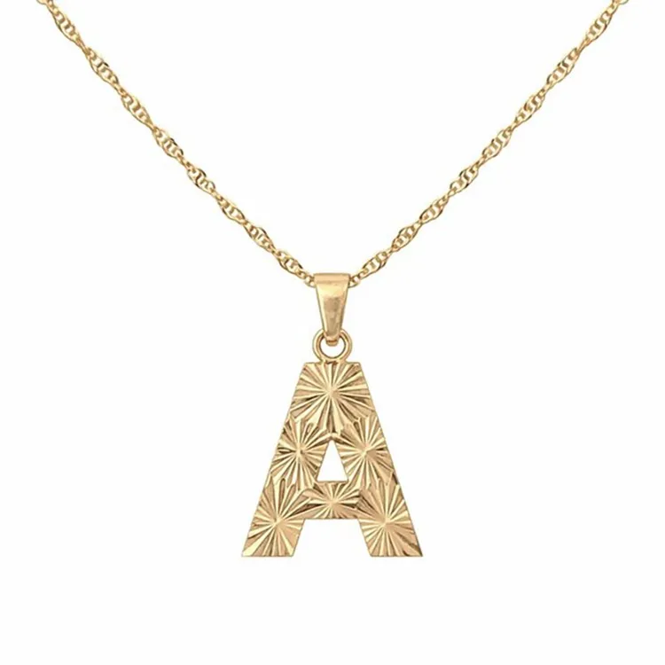 Kalemli Model Altın Harf Kolye Ucu – Modern ve Zarif Tasarım (1,5 × 1,2 cm – 0,2 mm)
