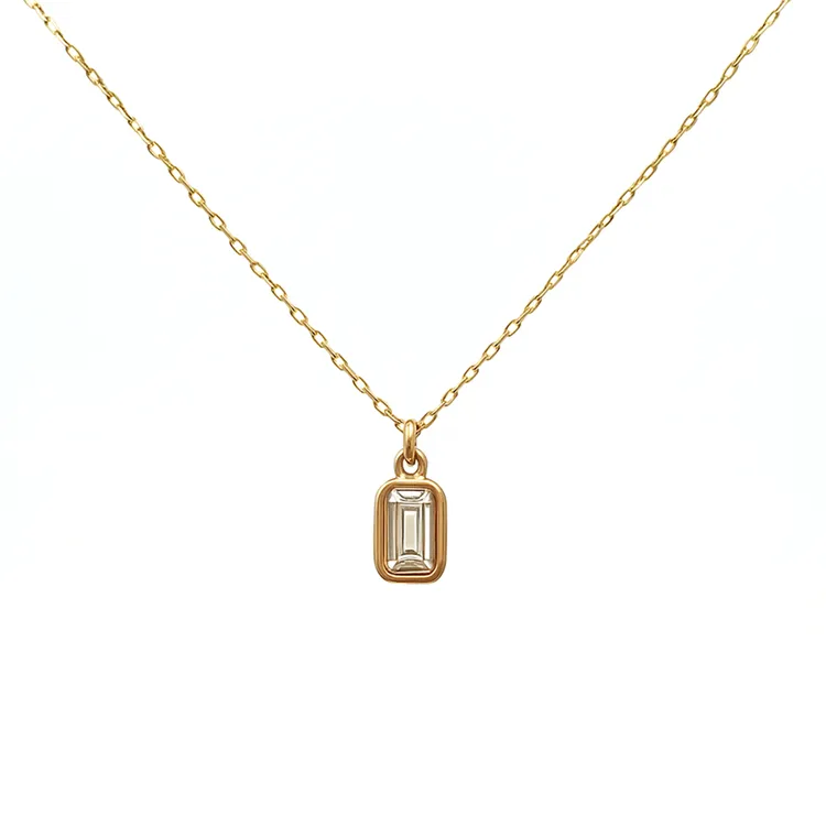 Baget Taşlı Minimal Kolye