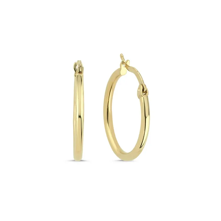 Sade Halka Orta Boy Küpe(2*2 Cm 0,2 Mm)
