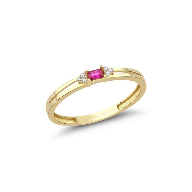 Baget Taşlı Ve Oval  Taşlı Minimal Yüzük