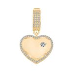 Tek Taşlı Kalp Charm