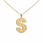 Kalemli Model Altın Harf Kolye Ucu – Büyük Boy Modern Tasarım (2,10 × 1,6 cm – 0,3 mm)