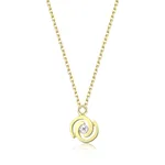 Oval Tasarım Taşlı Kolye