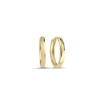 Orta Boy Sade Oval Halka Küpe (1,8x1,8 cm 2 mm)