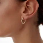 Nokta Oval Tasarım Halka Küpe