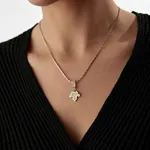Yaprak Taşlı Charm Kolye Ucu