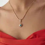Güneş Göz Boncuklu Charm Kolye