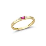Baget Taşlı Ve Oval  Taşlı Minimal Yüzük