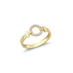 Halka Ve Şerit Tasarım Oval Taşlı Minimal Yüzük